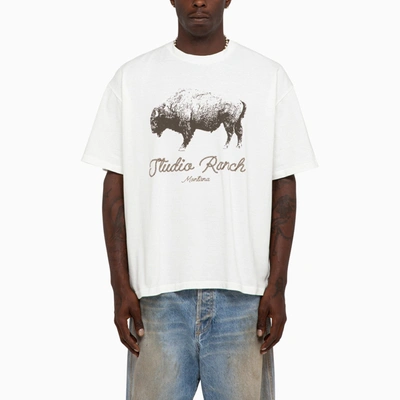 1989 STUDIO 1989 STUDIO WHITE STUDIO RANCH BIG BUFFALO T SHIRT