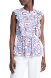 TED BAKER AUDRIAR FLORAL BOW FRONT BLOUSE