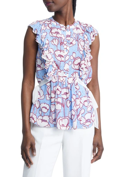 Ted Baker Women's Audriar Floral-printed Top In Blue