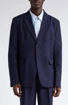 Acne Studios Single-breasted Tailored Blazer In Dark Navy