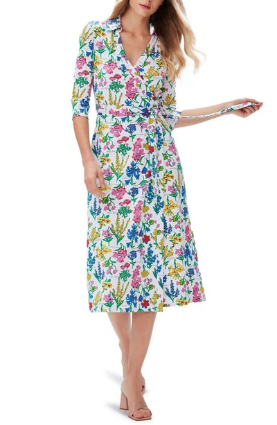 Diane Von Furstenberg Abigail Floral Silk Wrap Dress In Botanicals