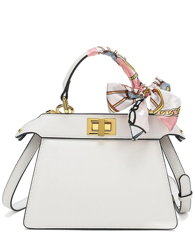 Tiffany & Fred Smooth Leather Crossbody In White