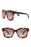 Ferragamo 53mm Square Sunglasses In Tortoise