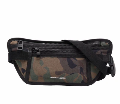 Alexander Mcqueen Bumbag 28 Camouflage Belt Bag In Verde