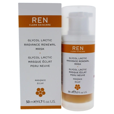 Ren Glycol Lactic Radiance Ewal Mask By  For Unisex - 1.7 oz Mask In Silver