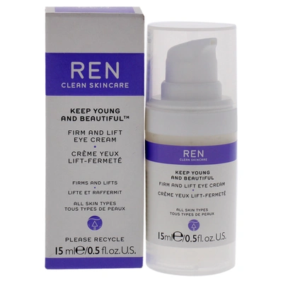 Ren Keep Young And Beautiful Firm And Lift Eye Cream By  For Unisex - 0.5 oz Eye Cream In Silver