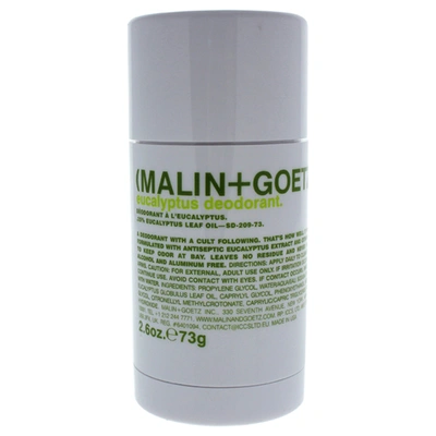 Malin + Goetz Eucalyptus Deodorant Stick For Unisex 2.6 oz Deodorant Stick In Silver