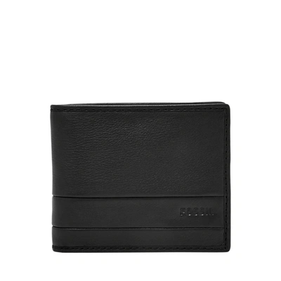 Fossil Men's Lufkin Leather Bifold In Black