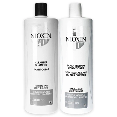 Nioxin System 1 Kit By  For Unisex - 33.8 oz Shampoo, Conditioner In Silver