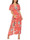 AX PARIS Womens Floral Print Long Maxi Dress