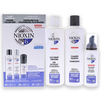 Nioxin System 6 Kit By  For Unisex - 3 Pc 1 0.1oz Shampoo, 10.1oz Conditioner, 3.38oz Treatment In Silver