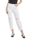 7 For All Mankind Kimmie White Form Fitted Straight Leg Jean In White