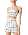 ALICE AND OLIVIA PEARLE CROP TOP