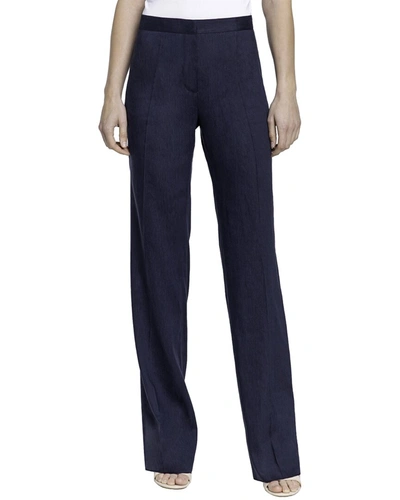 Santorelli Deja Linen-blend Pant In Blue