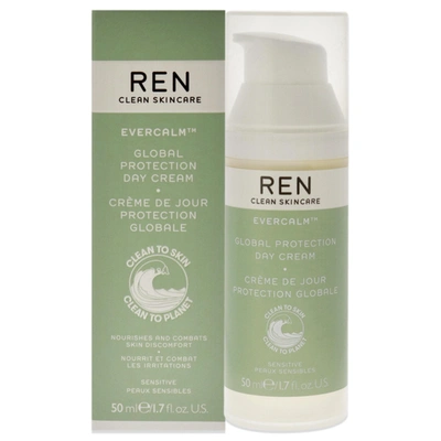 Ren Evercalm Global Protection Day Cream By  For Unisex - 1.7 oz Cream In Silver