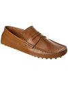 Donald Pliner Vinnie Leather Penny Loafer In Brown