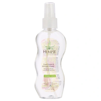 Hempz Fresh Fusions Pink Citron And Mimosa Flower Energizing Herbal Body Mist And Refresher For Unis In Silver