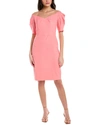 Trina Turk Witty Off The Shoulder Short Sleeve Sheath Dress In Pink