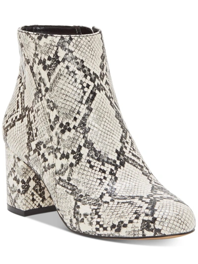 Inc Floriannp Womens Snake Print Block Heel Booties In Multi