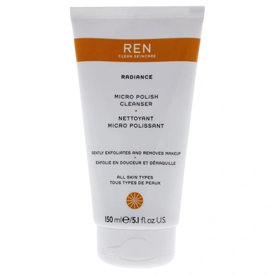 Ren Radiance Micro Polish Cleanser By  For Unisex - 5.1 oz Cleanser In Gold