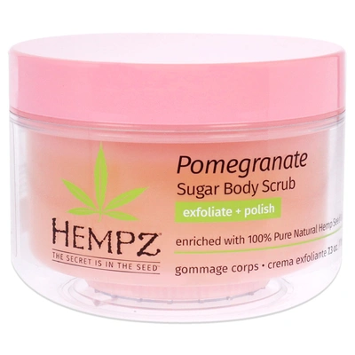 Hempz Pomegranate Herbal Sugar Body Scrub For Unisex 7.3 oz Scrub In Silver
