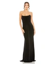 Mac Duggal Strapless Sweetheart Jersey Gown In Black