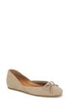 Gentle Souls By Kenneth Cole Sailor Flat In Mushroom Nubuck