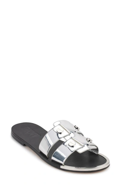 Dkny Women's Glynn Slip-on Embellished Slide Sandals In Silver