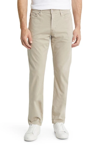 Ag Graduate Sud Straight Leg Trousers In Khaki