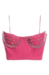 Area Pink Crystal Watermelon Bustier