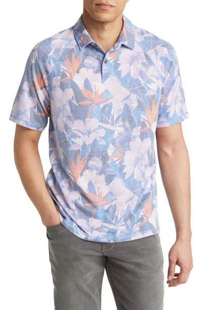 Tommy Bahama Rainforest Bay Floral Polo In Blue Multi