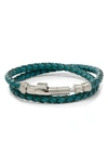 Cufflinks, Inc . Star Wars™ Obi Wan Kenobi Braided Leather Lightsaber Bracelet In Navy