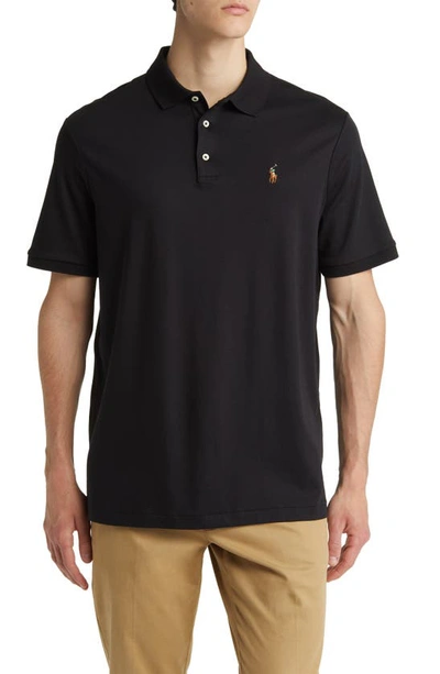 Polo Ralph Lauren Classic Fit Soft Cotton Polo Shirt In Black