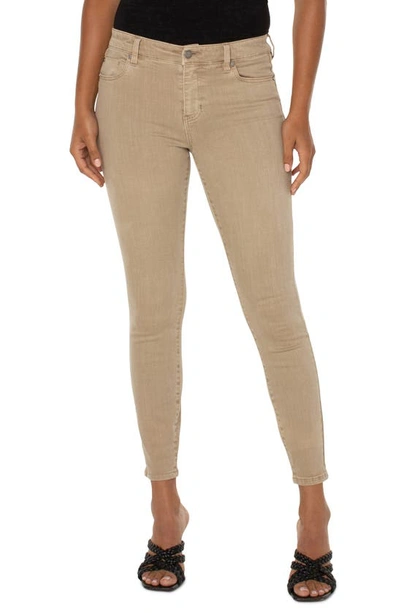 Liverpool Los Angeles Piper Hugger Ankle Skinny Jeans In Biscuit Tan