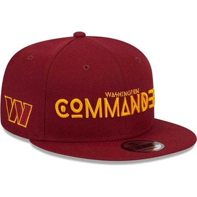 New Era Burgundy Washington Commanders Word 9fifty Snapback Hat