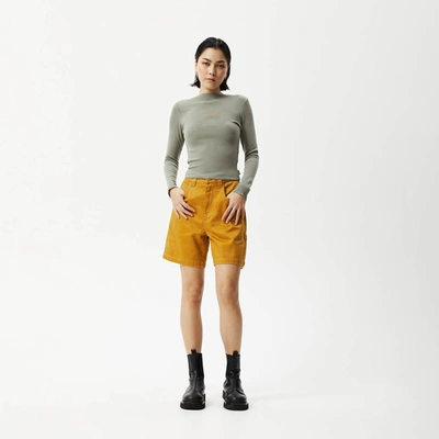 Afends Ribbed Long Sleeve Top In Green