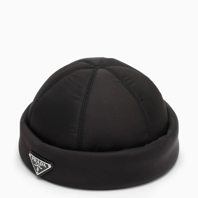 Prada Re-nylon 贴身套头帽 In Black