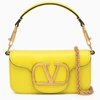 Valentino Yellow Locò Shoulder Bag With Chain In Yellow