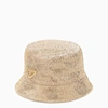 Prada Crystal-embellished Satin Bucket Hat In Metal