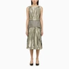 Maison Margiela Laminated Dress Dresses Silver In Metal