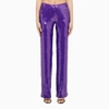 LAQUAN SMITH PURPLE TROUSERS WITH SEQUINS,LSS23P-009NY/M_LAQUA-GR_323-XS