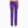 Laquan Smith Purple Trousers With Sequins In Purple
