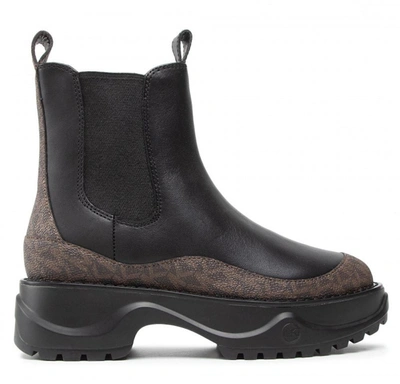 Michael Kors Dupree Logo Chelsea Boots In Black