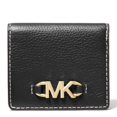 Michael Kors Izzy Pebbled Billfold Wallet In Black
