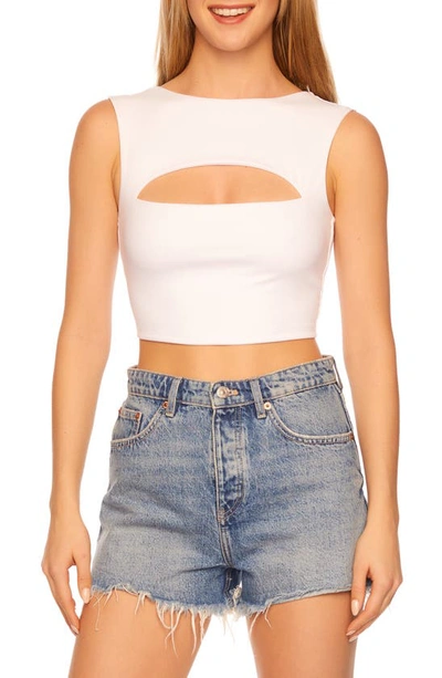 Susana Monaco Cutout Crop Tank In Sugar