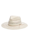 Rag & Bone Elle Woven Paper Fedora In Ivory