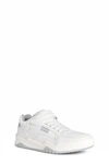 Geox Boy's Faux-leather Skater Sneakers, Toddler/kids In White/grey