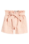 Tractr Kids' Paperbag Shorts In Pink