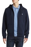 Polo Ralph Lauren Double Knit Full Zip Hoodie In Aviator Navy