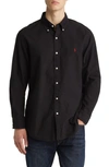 Polo Ralph Lauren Black Shirt With Pony Embroidery In Black